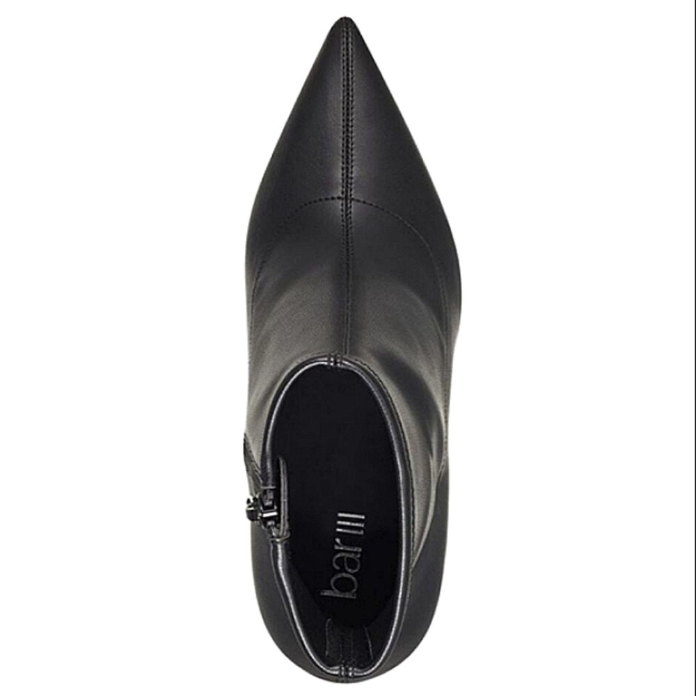 New w/Box Bar III Olevia Black Faux Leather Side-Zip Pointy-Toe Ankle Dress Boot - Picture 3 of 6